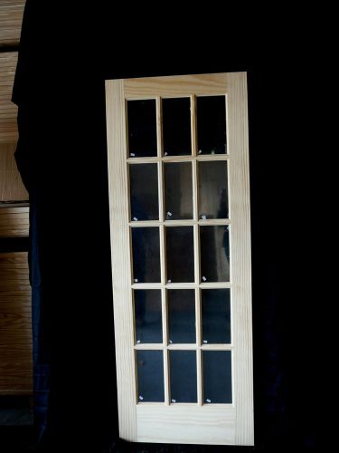 15 Lite 6&#039;8&#034; Solid Wood Stain Grade or Primed Interior French Door