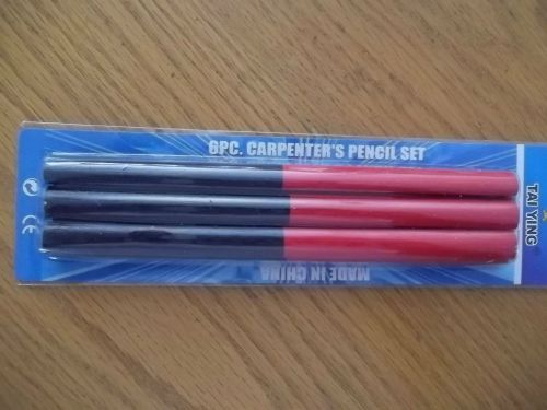 LOT 24 COLOR CARPENTER&#039;S PENCIL RED BLUE INDUSTRIAL QUALITY RESISTS BREAKAGE