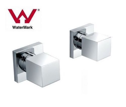 Square Cube WaterMark Tap Handles for Shower, Bath, Laundry - Wall Top Assembly