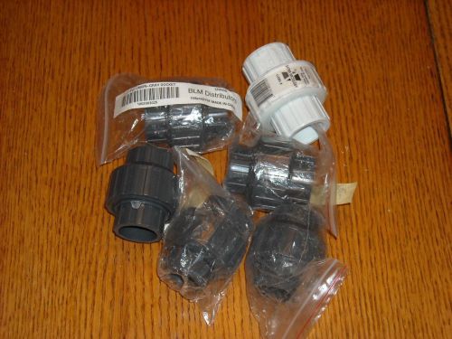 Schedule 80 pvc 1/2 in union ~ lot of 6 ~ new 1205gs for sale