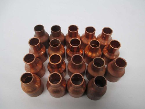 Lot 19 new nibco mueller streamline assorted copper reducer 3/4x1-1/4in d344544 for sale