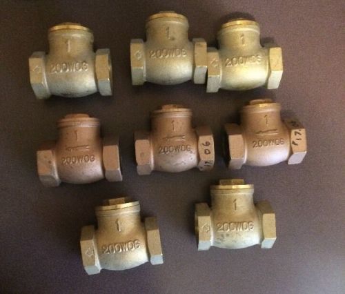 8pcs 1in Threaded Brass Swing Check Valves, New, From Plumbing Store Auction