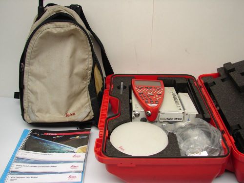 Leica gps 500 geosystems rover sr530 v 5.10 antenna radio link pole &amp; backpack for sale
