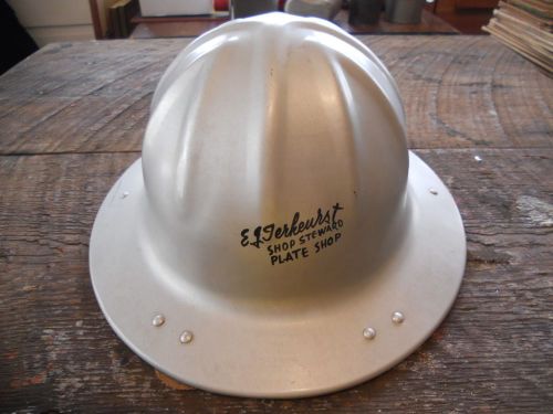 ** Nice Full Brim Leather Headband B.F. McDonald Aluminum Hard Helmet Hat **
