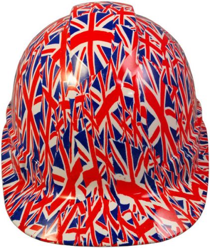 New! hydro dipped cap style hard hat w/ ratchet suspension - british flag for sale