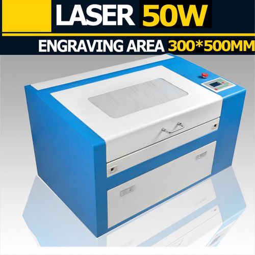 Co2 laser engraving machine engraver cutter 50w w/ auxiliary rotary device new for sale