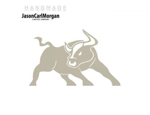 JCM® Iron On Applique Decal, Bull Silver