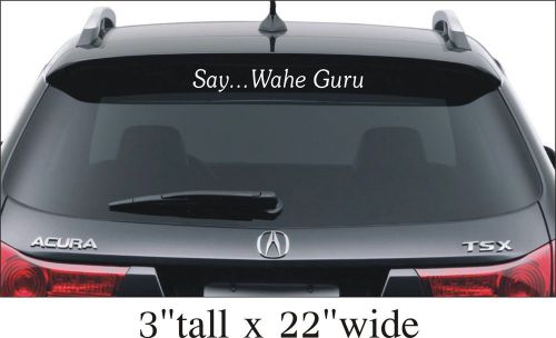 2X Say...Wahe Guru Om Aum Guru Sikh Religious Text Vinyl Sticker Decal Art-1978