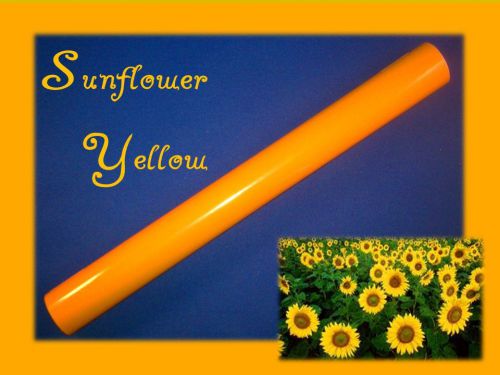 Sunflower yellow hi pro graphic vinyl film +adhesive back 24&#034; x 10&#039; roll 7-10 yr for sale