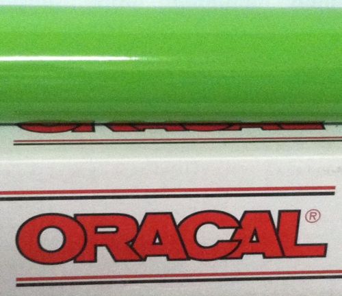 1 roll *lime green* oracle 651 vinyl rolls 12&#034; x 5 ft cricut-silhouette sheet for sale