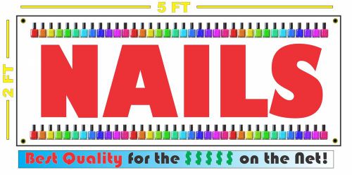 NAILS Banner Sign NEW XL Extra Large Size 4 Solar Nail Shop or Hair Salon Tip