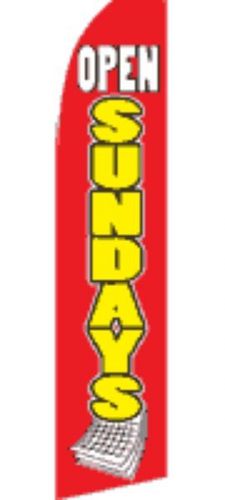 Open sundays 15&#039; bow business swooper sign flag advertising flutter banner * for sale