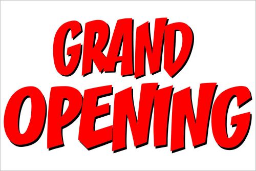 Grand opening vinyl sign banner /grommets 24x36&#034; made usa r&amp;w bv3 for sale