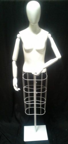 Female Half Form Mannequin w/ Wire Skirt - Fiberglass Body - HIGH QUALITY - #24