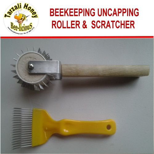 Beekeeping uncapping roller &amp;  scratcher  stainless needles &amp; tines bee keeping for sale