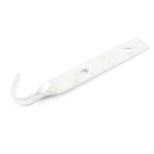 Wall straight mount silver tone metal hook hanger 8&#034; length for sale