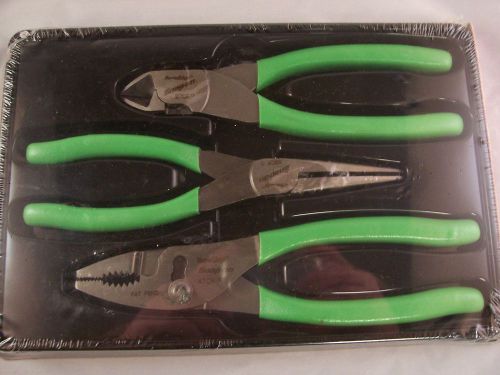 New Snap On Green 3 Pc.Cutter And Pliers set