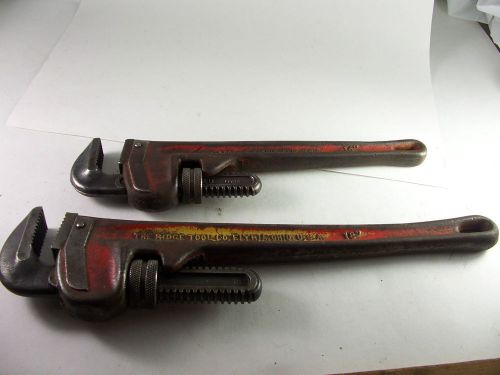 Ridgid Heavy Duty 18&#034; and 14&#034; Pipe Wrench - Lot of 2