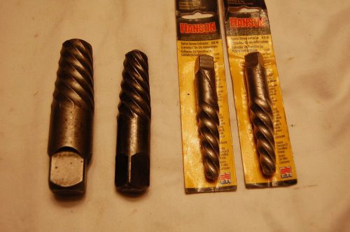 Assortment of Large Spiral Screw Extractor&#039;s No. 6 to No. 9