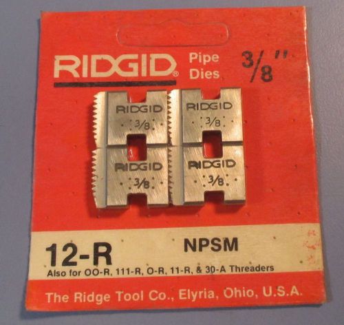 Ridgid 12-R NPSM Pipe Dies 3/8&#034; Replacement Dies NOS