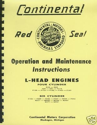 CONTINENTAL RED SEAL  L HEAD ENGINE MANUAL
