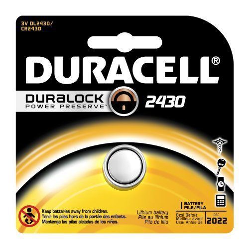 Duracell DL2430 Lithium Coin Battery  2430 Size  3V  285 mAh Capacity (Case of 6