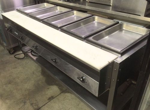 Vollrath servewell 5-well hot food warmer station steam table - model 38005 for sale