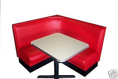 New diner booth set - l shape with metal trim table! for sale