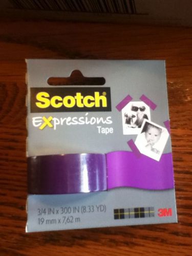 3M Scotch Expressions Tape Removable Purple 6 pack lot NEW sport craft scrapbook