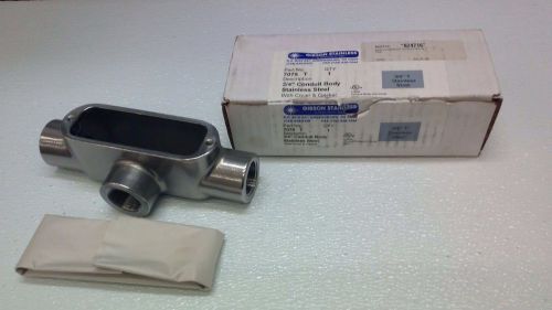 NEW GIBSON 7075 T STAINLESS TEE 3/4IN NPT CONDUIT FITTING