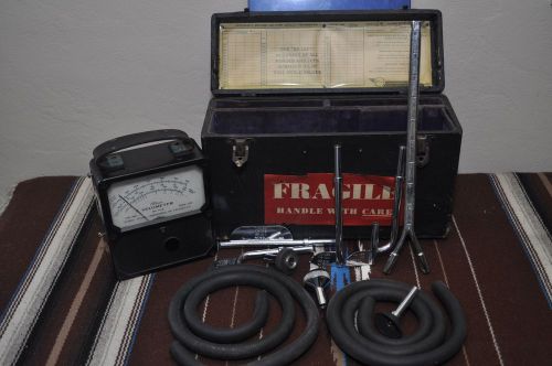 Vintage alnor velometer laboratory equipment with case for sale
