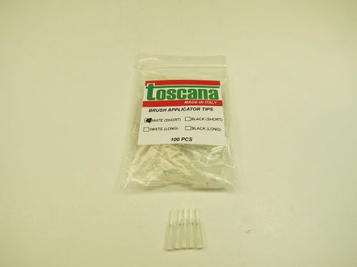 Brush Applicators Tips Dental White Long Pack /100 TOSCANA New