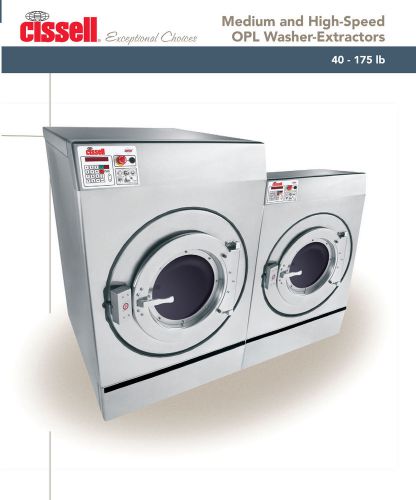 Alliance / cissell cp080h washer extractor opl, 300g, new, never installed for sale