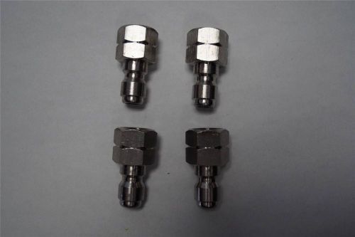 STAINLESS STEEL 1/4 FNPT PRESSURE WASHER QUICK CONNECT PLUG SET OF 4 85.300.101S