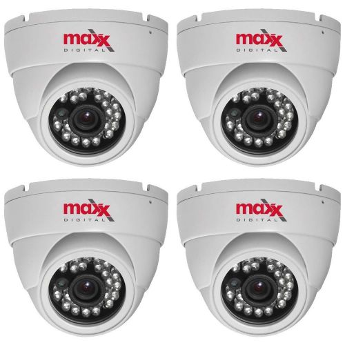 4 Pack 800TVL IR Night Vision BNC CCTV Security Surveillance Dome Camera White