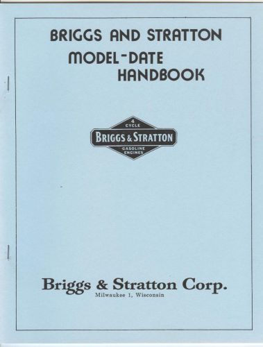 Briggs and Stratton Engine Model-Date Handbook