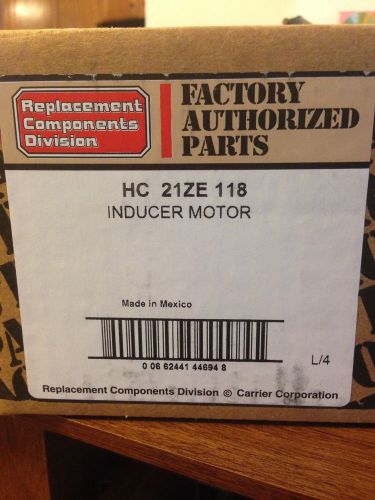 Factory Authorized Parts Inducer Motor HC 21ZE 118