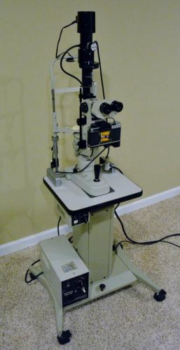 Topcon slit lamp sl-6e w/ ps-30a power supply &amp; ft-10 flash device for sale
