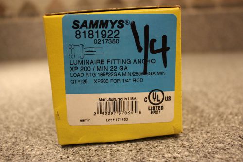 1/4&#034; sammy anchors qty 25 for sale
