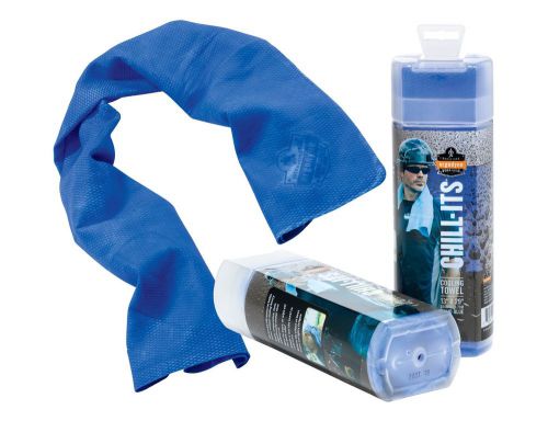 Chill-its 6602 evaporative cooling towel solid blue ergodyne 12420 for sale