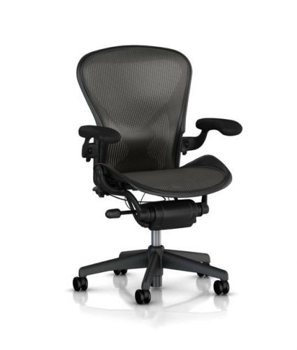Herman Miller Aeron Chair  - PostureFit Graphite Frame - Size B - Carbon Classic