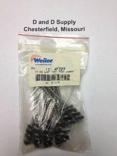 Bag of 10 Weiler 21074 Single Spiral Tube Brushes, 1/2 In., 4F727, New