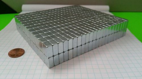 1000 NEODYMIUM magnets. Super strong rare earth 13 x 10 x 6mm 1/2 x 3/8 x 1/4&#034;