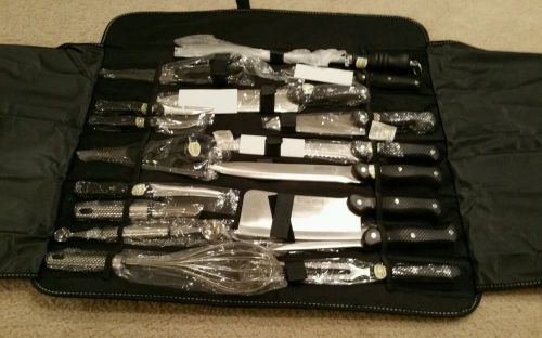 New berghoff 18 piece knife set with carrying bag for sale