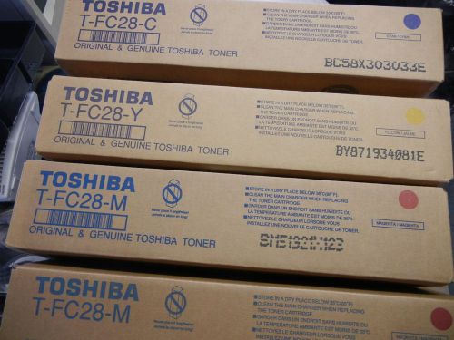 New Genuine Toshiba T-FC28-Y Yellow  two -T-FC28-M Magenta  T-FC28-C  CYAN