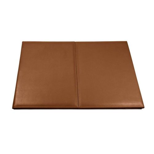 LUCRIN - Desk Blotter with flaps 15.7x12.2 inches - Smooth Cow Leather - Tan
