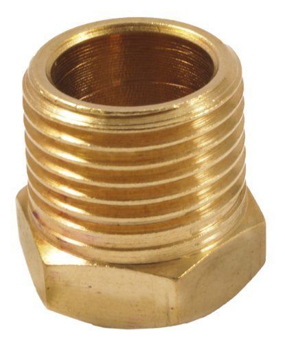 Forney 75536 Brass Fitting  Bushing  3/8-Inch Female NPT to 1/2-Inch Male NPT