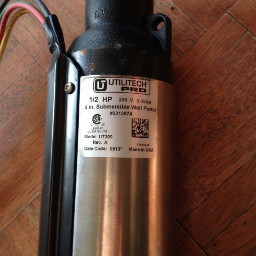 Utilitech Pro .5HP Stainless Steel Submersible Well Pump 10 GPM Model UT300 230v
