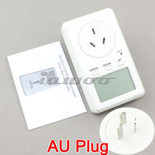 Australia-Plug AC Power Meter Watt 160-280V KWH Energy Monitor Voltage Tester