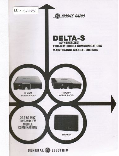 GE Manual #LBI- 31345 Delta-S synthesized 29.7-50 MHz
